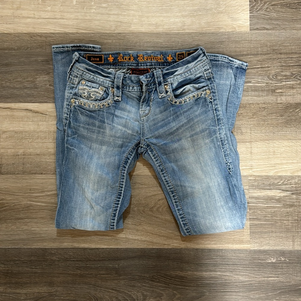 Rock Revival skinny jeans size 25 in perfect condition.